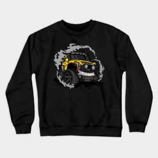 Off road yellow monster car Crewneck Sweatshirt